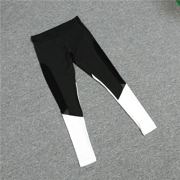 TIGHTS24x7 Women's Black & White Yoga Tights