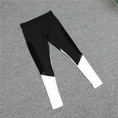 TIGHTS24x7 Women's Black & White Yoga Tights