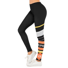 leaf Printing Fitness Slim leggings