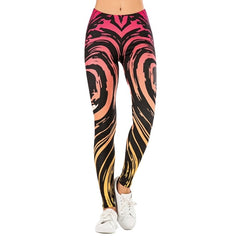 leaf Printing Fitness Slim leggings