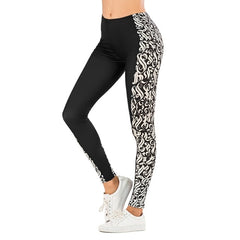 leaf Printing Fitness Slim leggings