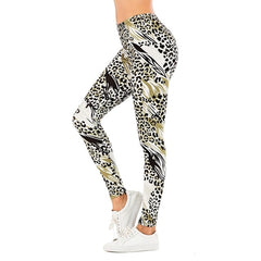 leaf Printing Fitness Slim leggings