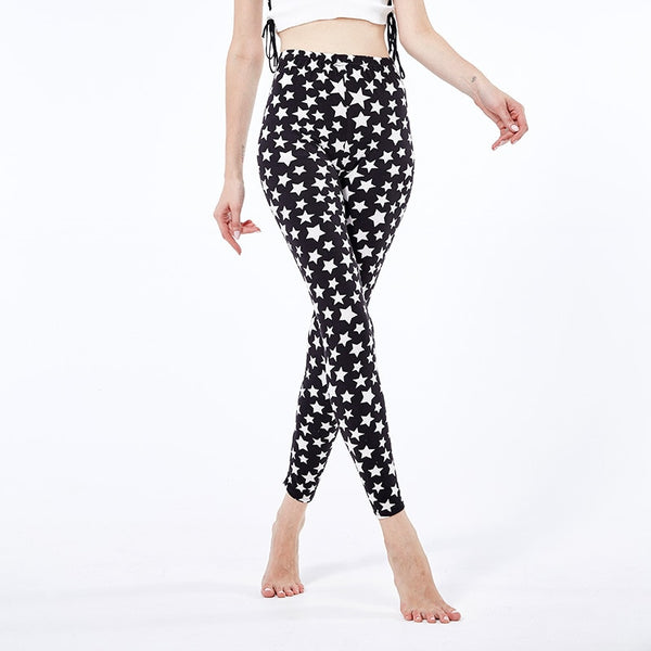 Women Gym Leggings Star Printing