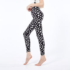 Women Gym Leggings Star Printing