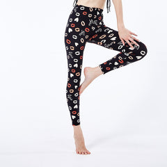 Plus Size Print Elastic Leggings