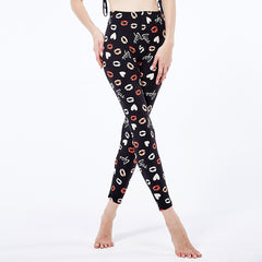 Plus Size Print Elastic Leggings