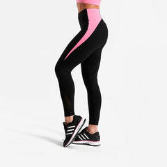 TIGHTS24x7 BLISS Women's Black & Pink High Waist Tights