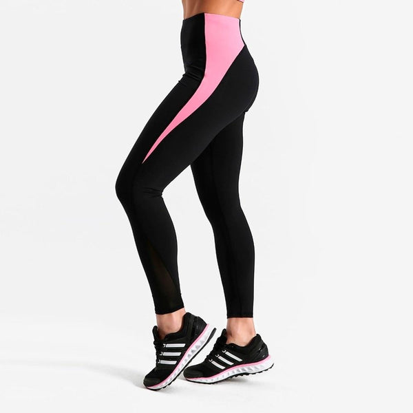 TIGHTS24x7 BLISS Women's Black & Pink High Waist Tights