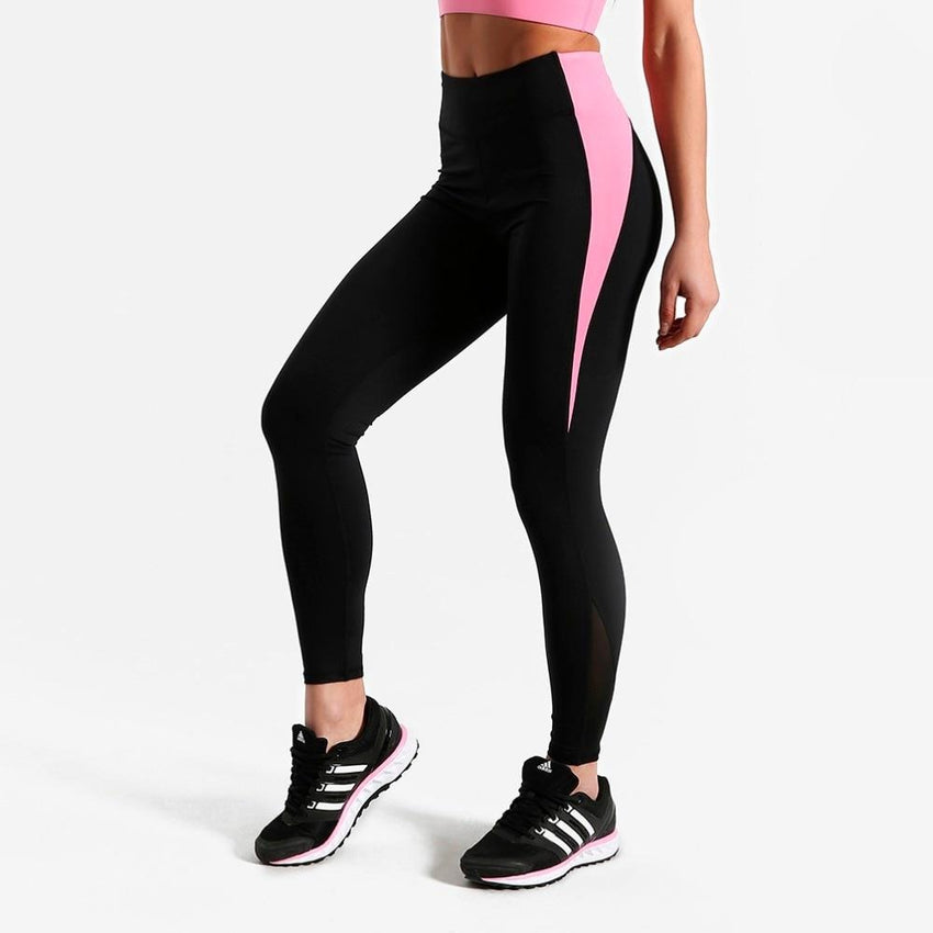 TIGHTS24x7 BLISS Women's Black & Pink High Waist Tights